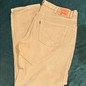Levi's 550 Relaxed Fit Khaki Denim Pants 38 x 34
